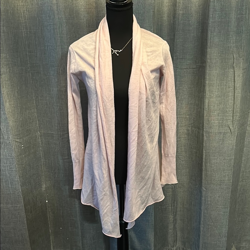 Club Monaco Pink Cardigan With Waterfall Collar